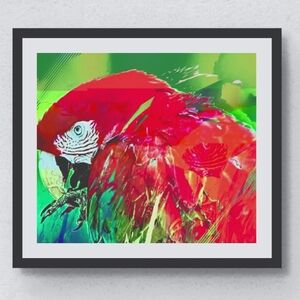 "A Parrot's Tale" Original Signed and Numbered 20"x24" Art Print By MalloryJane.